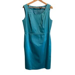 NWT Tahari Turquoise Sleeveless Sheath Dress Size 12